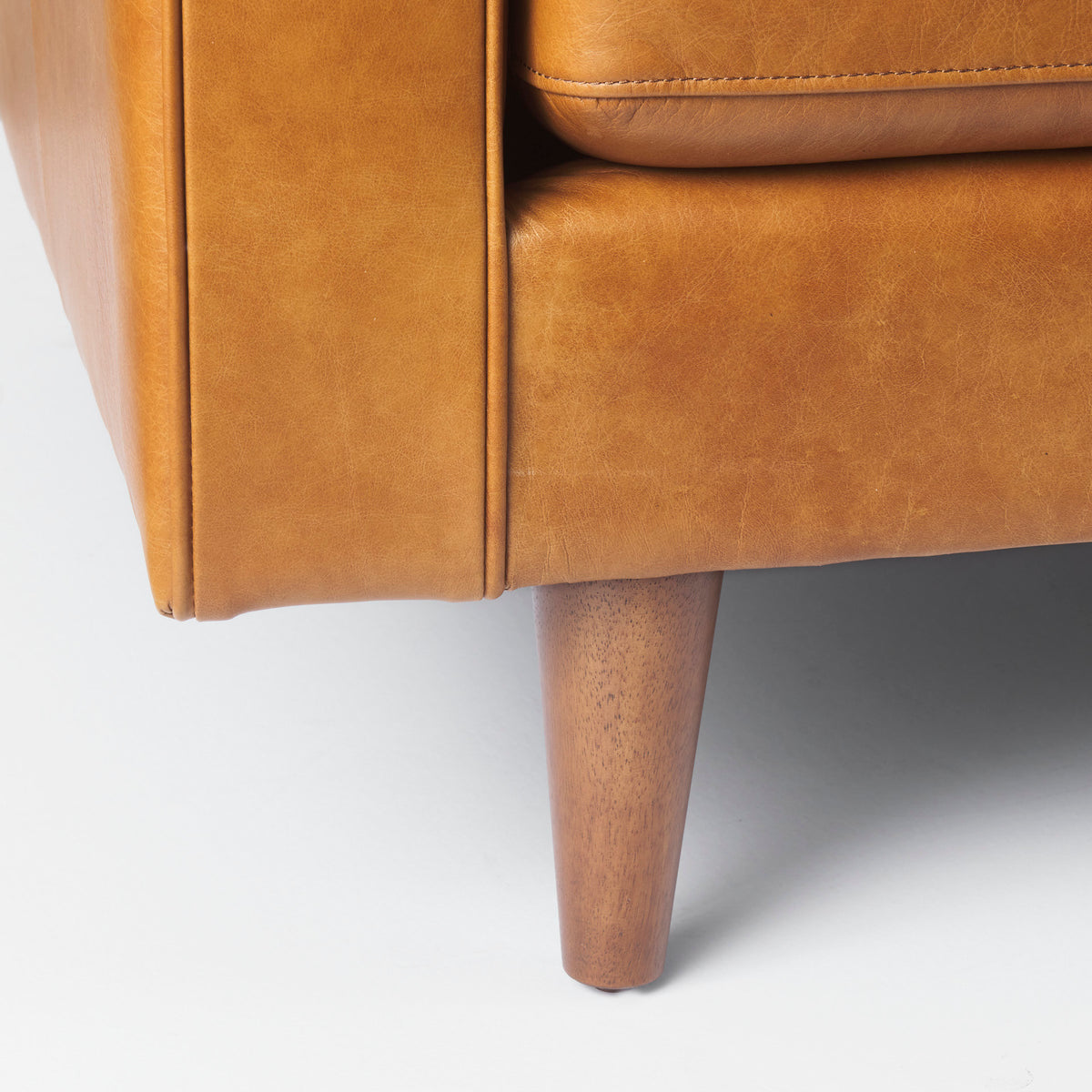 Svend Tan Genuine Leather 3-Seater Sofa