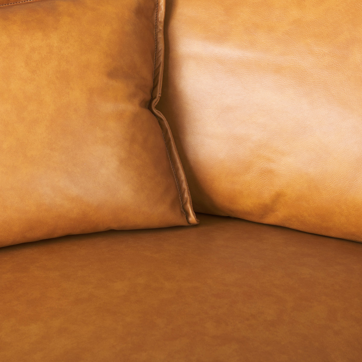 D'Arcy Left Chaise Tan Genuine Leather Sectional