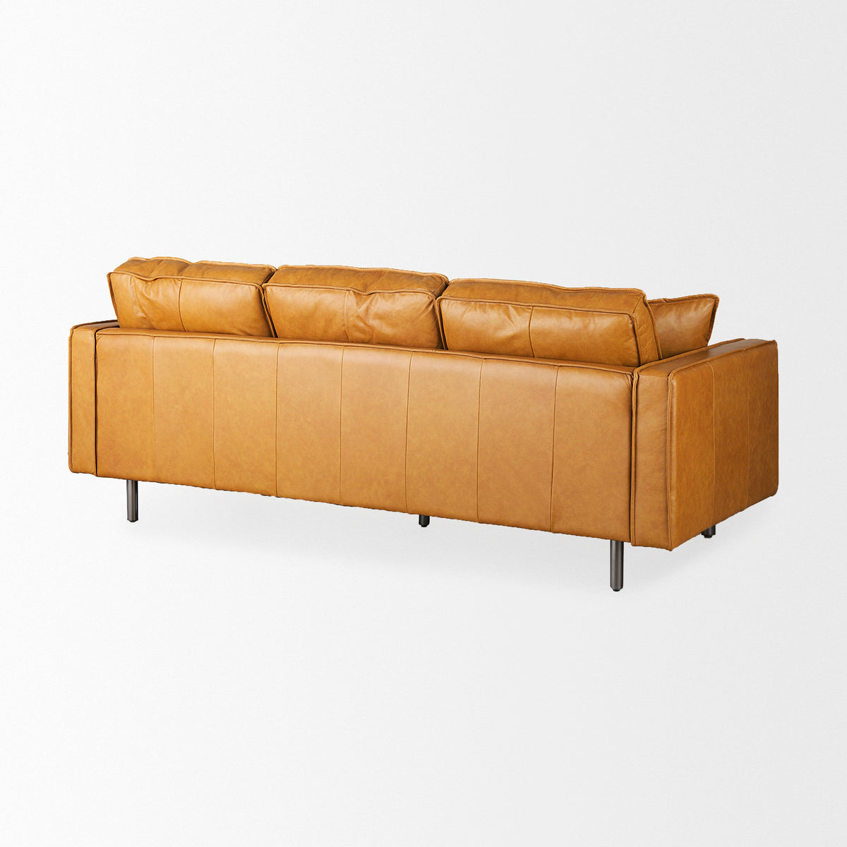 D'Arcy Tan Genuine Leather 3-Seater Sofa