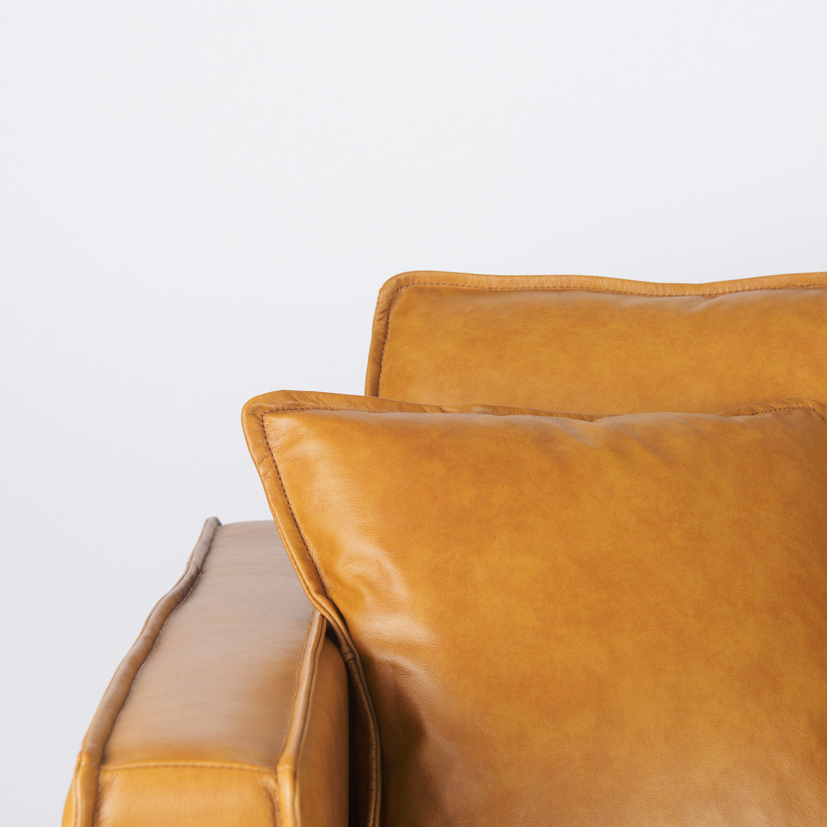 D'Arcy Tan Genuine Leather 3-Seater Sofa