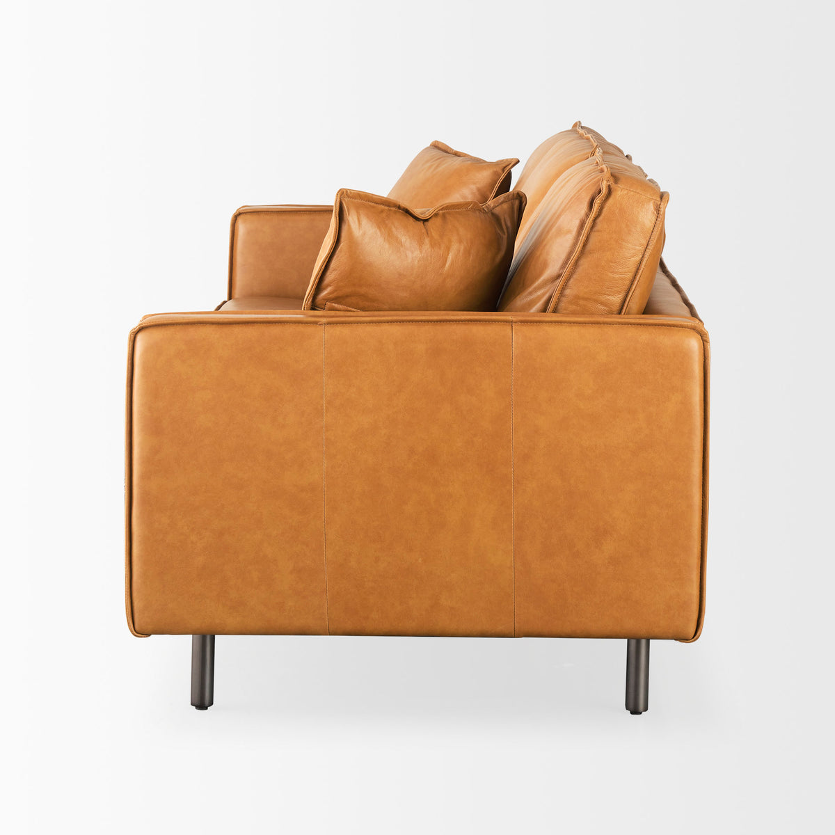 D'Arcy Tan Genuine Leather 3-Seater Sofa