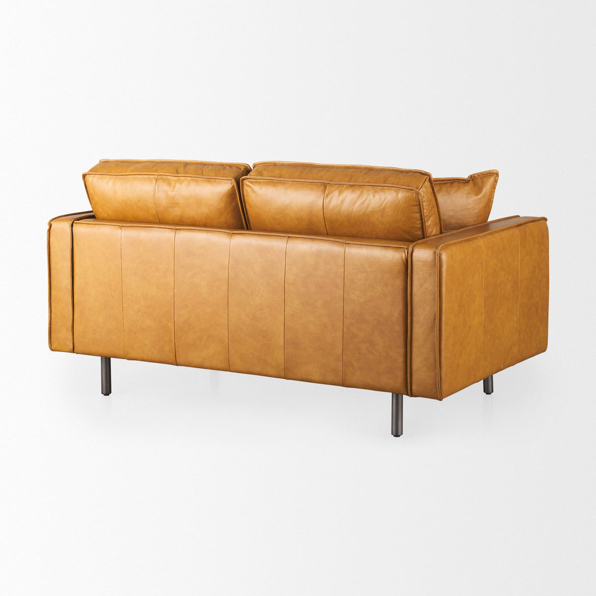 D'Arcy Tan Genuine Leather Loveseat