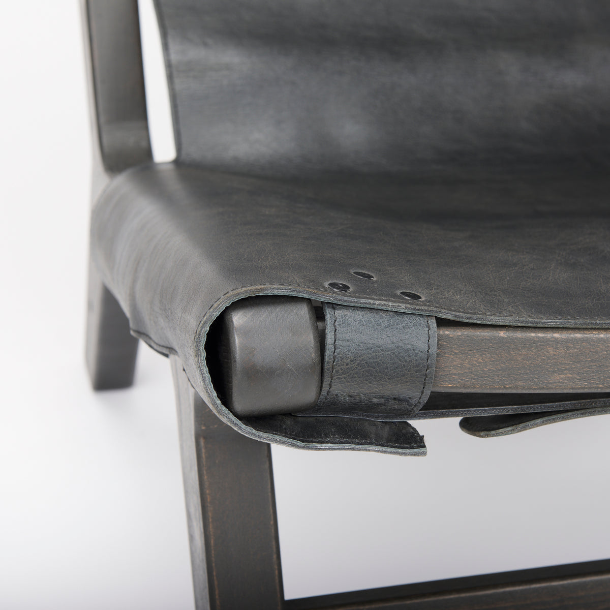 Elodie Black Leather Accent Chair