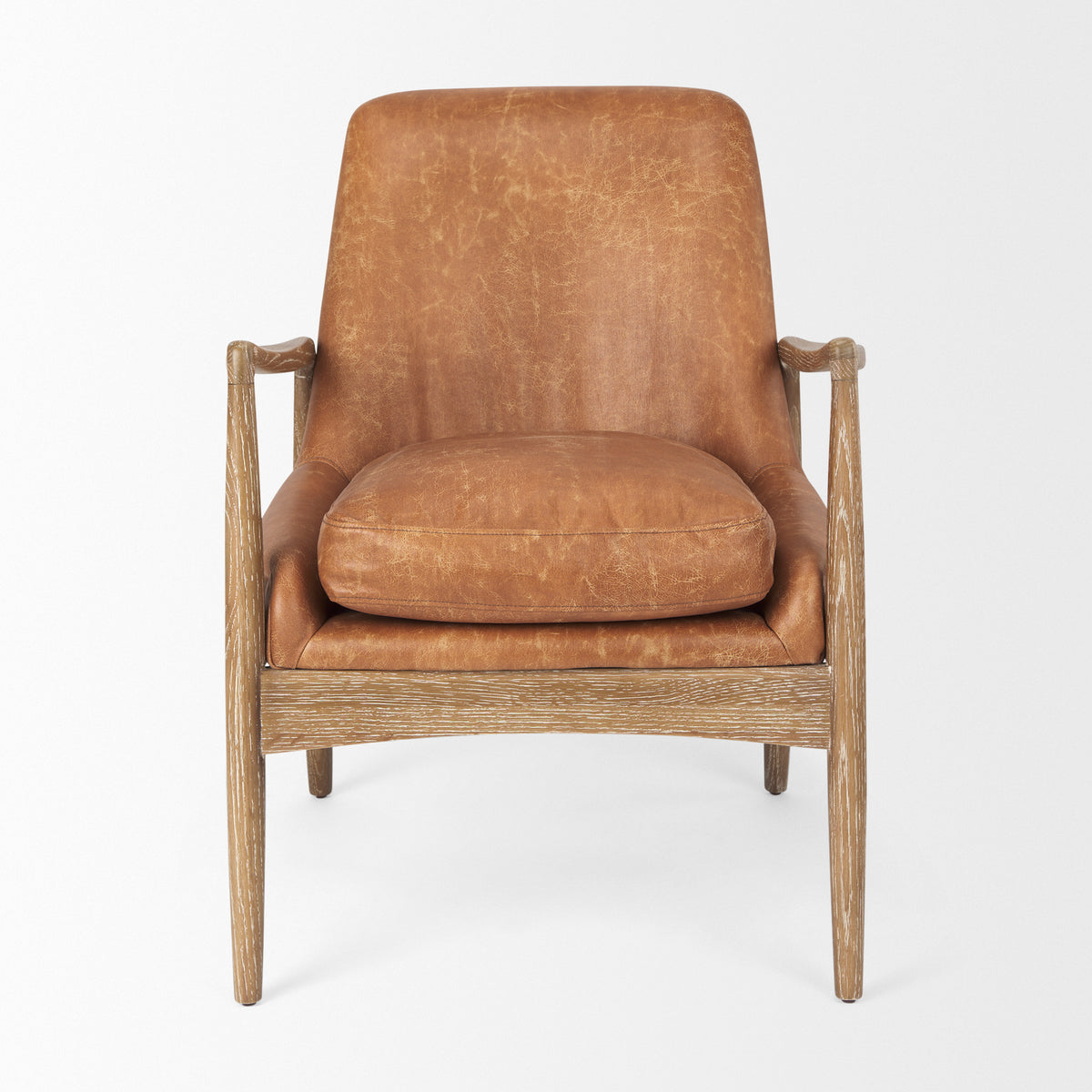 Westan Cognac Faux Leather Accent Chair