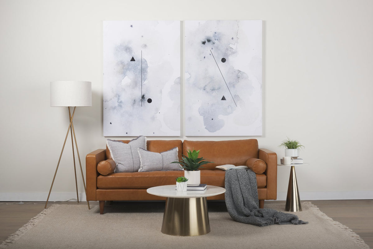 Svend Tan Genuine Leather 3-Seater Sofa
