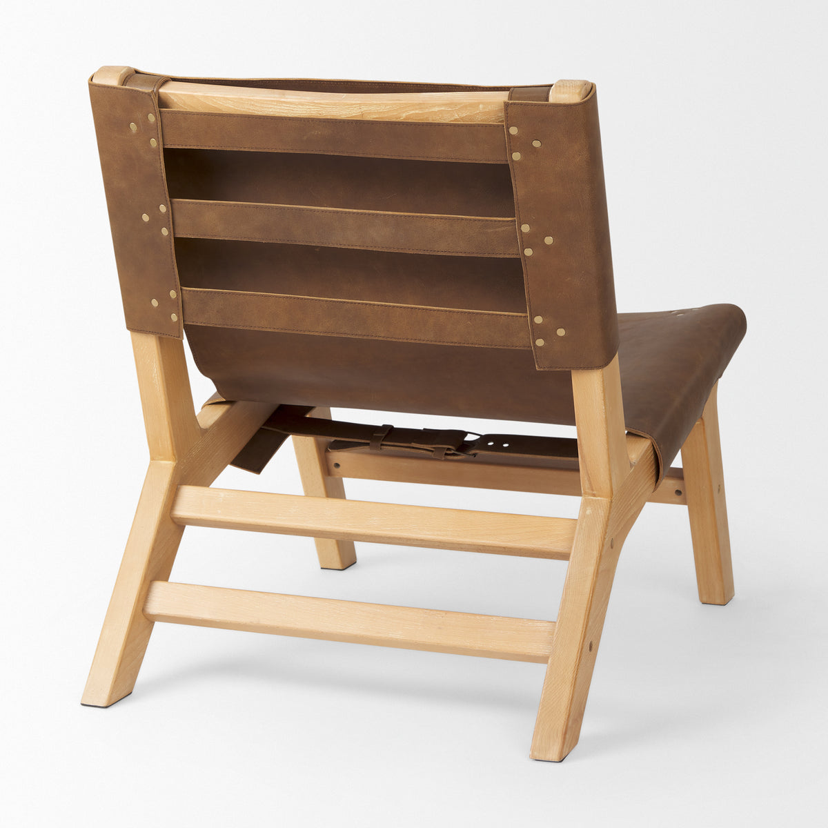 Elodie Brown Leather Accent Chair