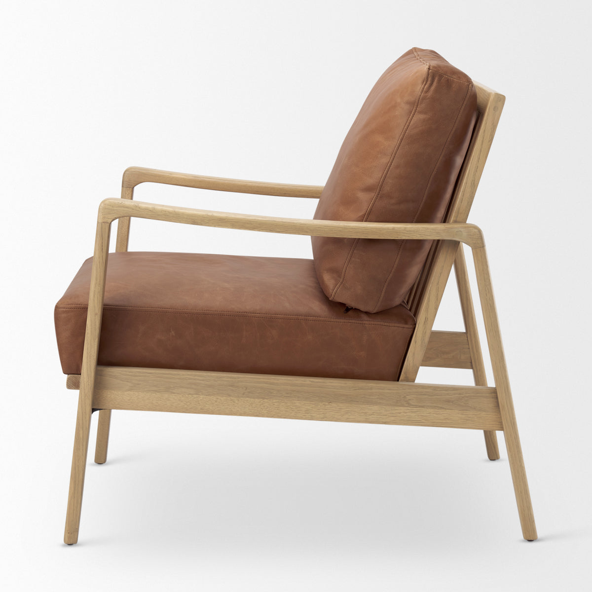 Raeleigh Cognac Leather Accent Chair