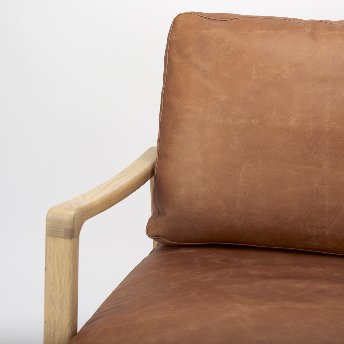 Raeleigh Cognac Leather Accent Chair