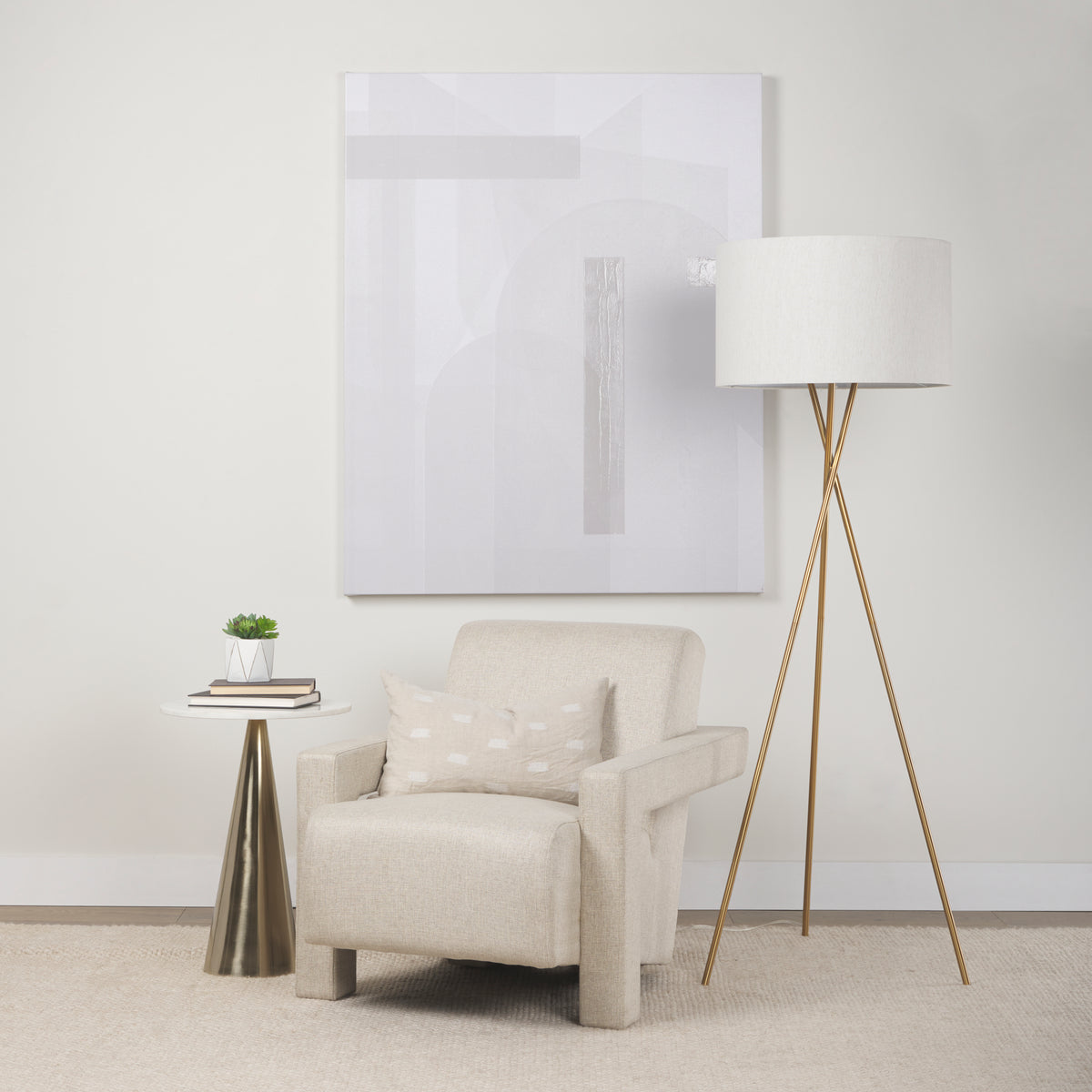 Sovereign Oatmeal Upholstered Accent Chair