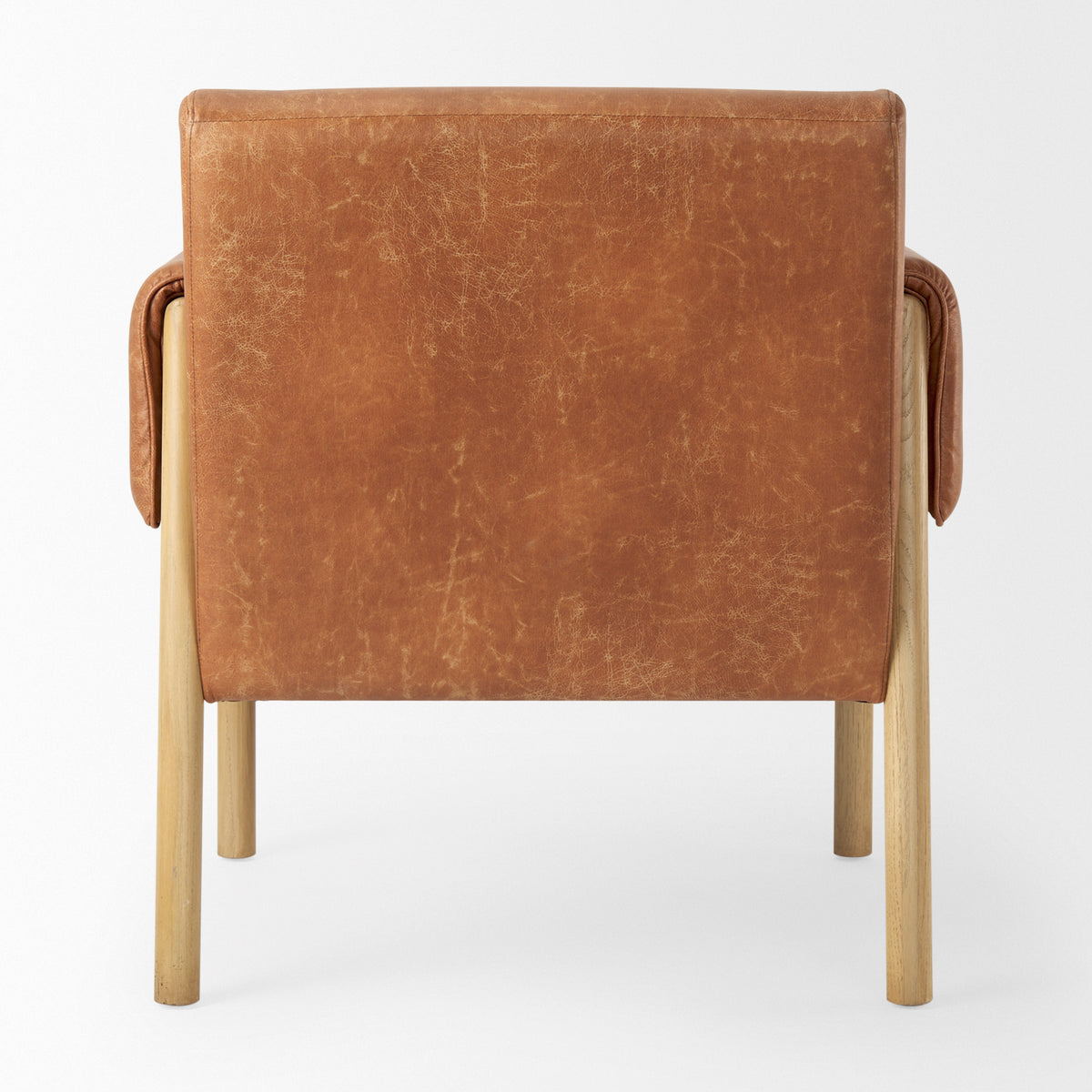 Ashton Brown Vegan Leather Accent Chair