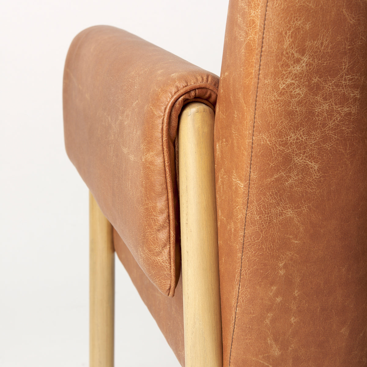 Ashton Brown Vegan Leather Accent Chair