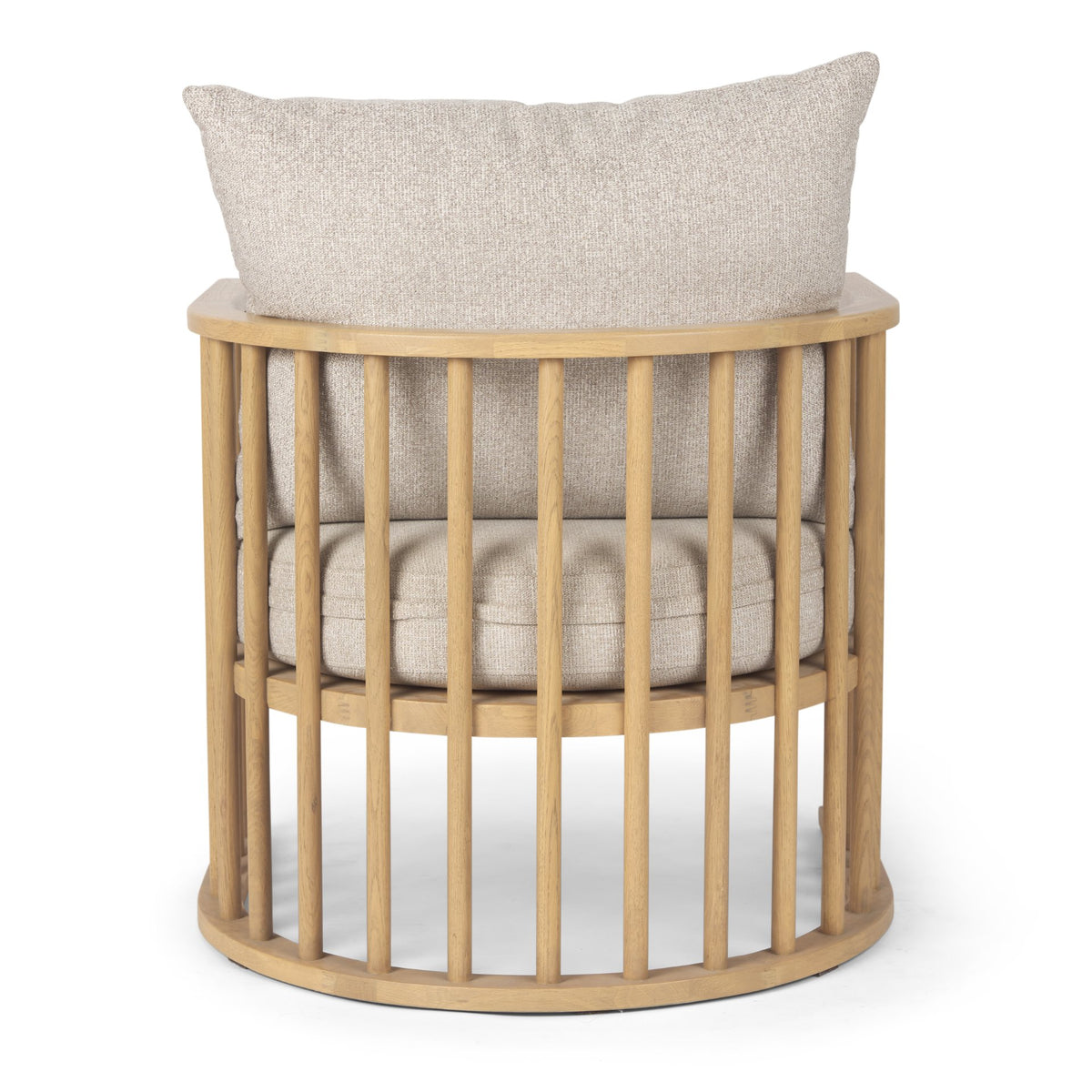 Kopari Beige Tweed Accent Chair