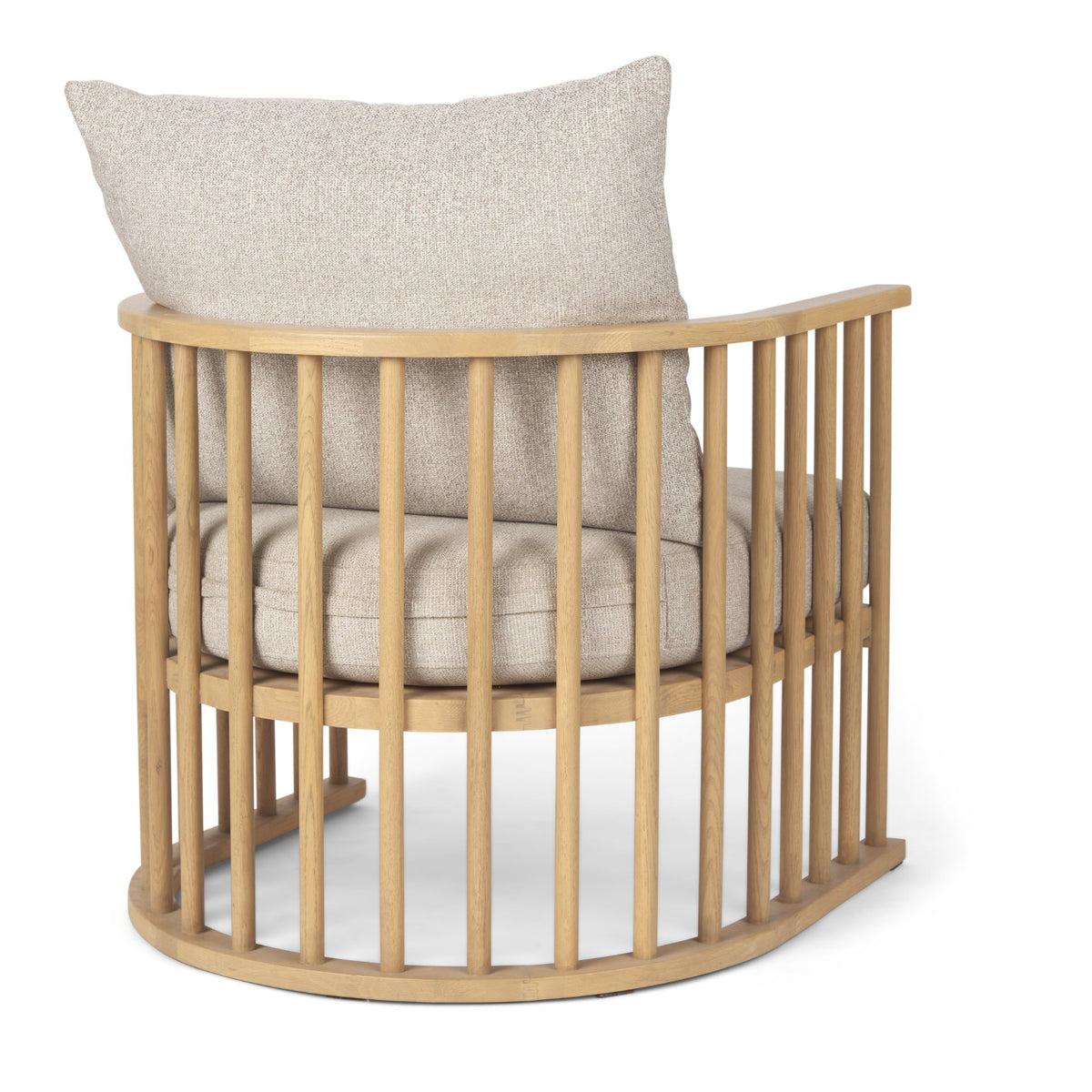 Kopari Beige Tweed Accent Chair
