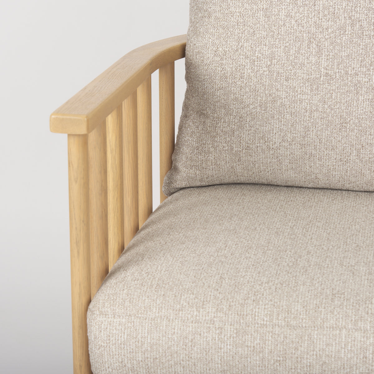 Kopari Beige Tweed Accent Chair