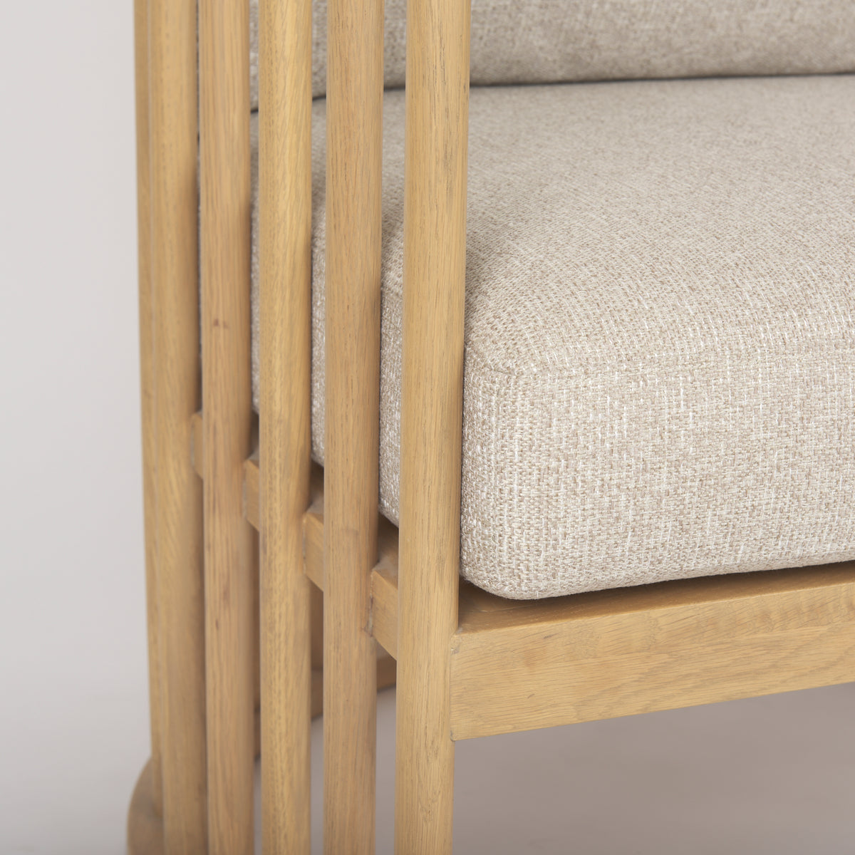 Kopari Beige Tweed Accent Chair