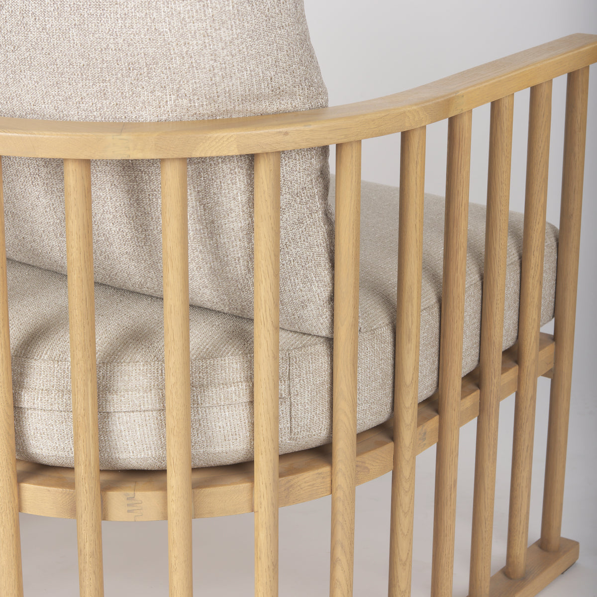 Kopari Beige Tweed Accent Chair