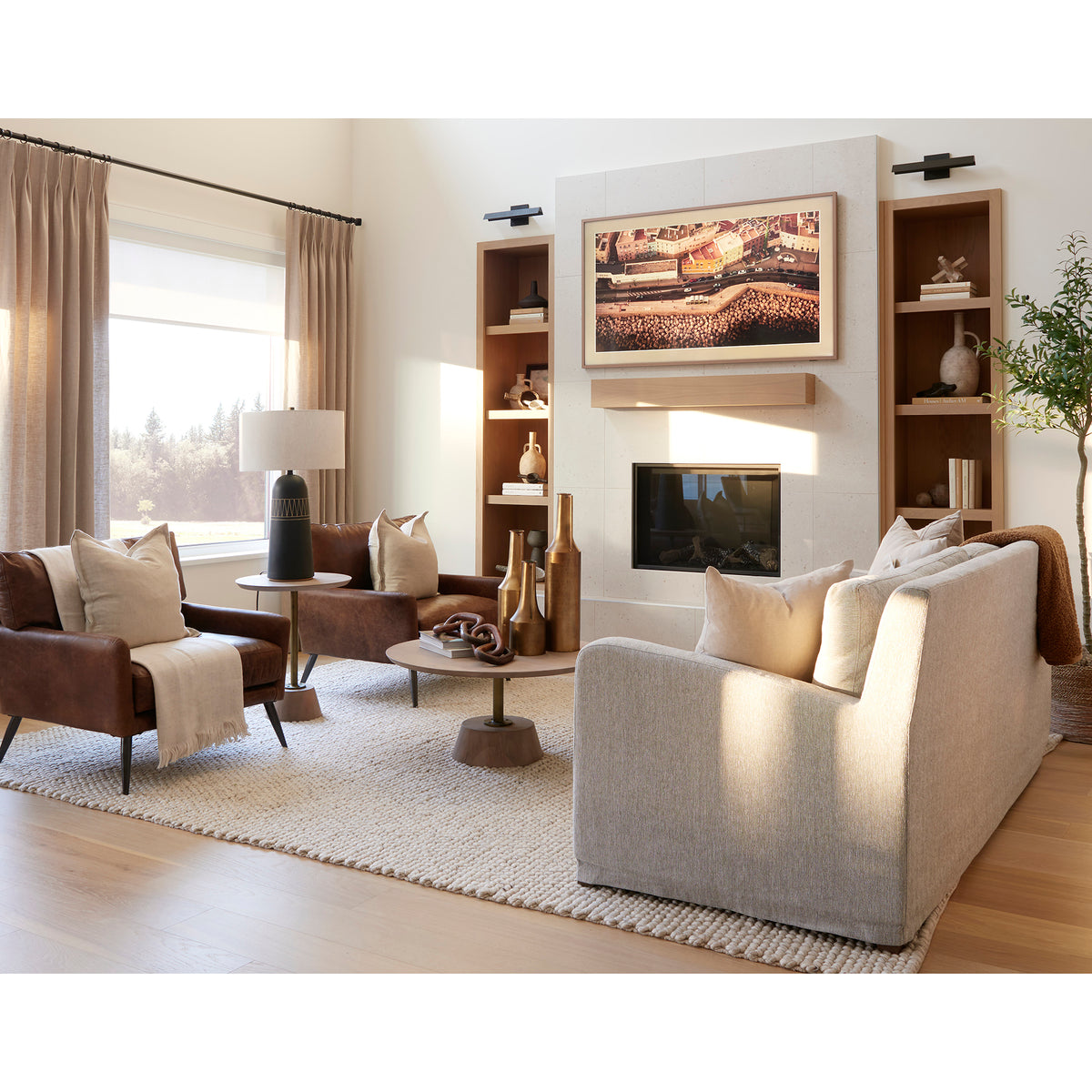 Denly Frost Gray Slipcover 3-Seater Sofa