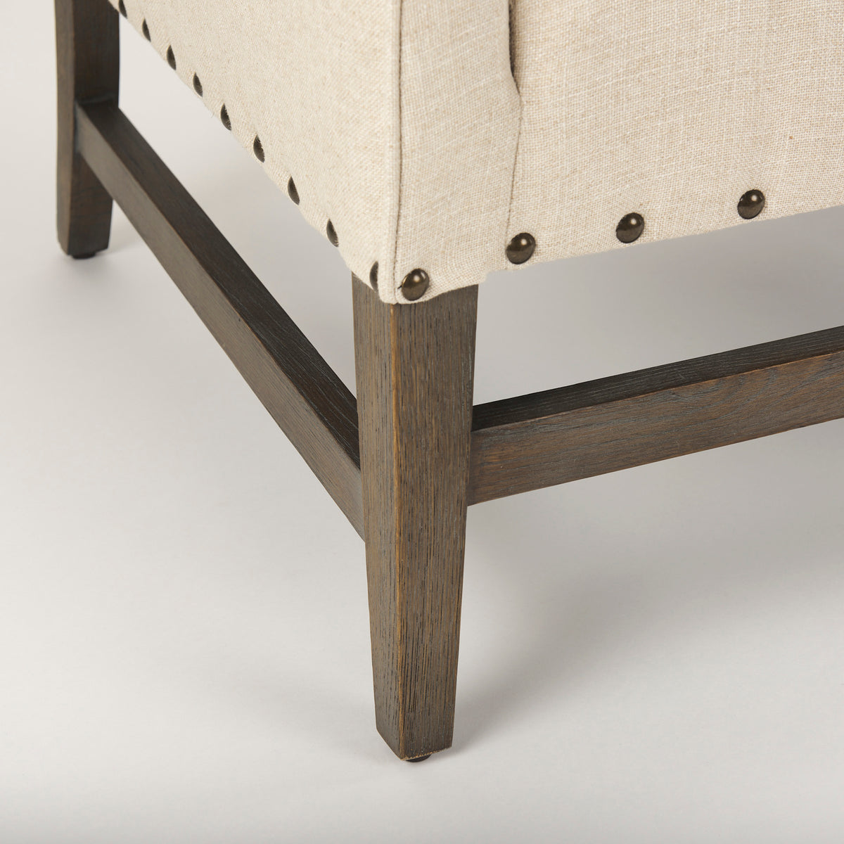 Kensington Cream Linen High Back Accent Chair
