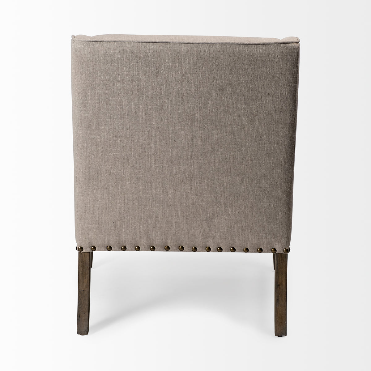 Kensington Beige Linen High Back Accent Chair