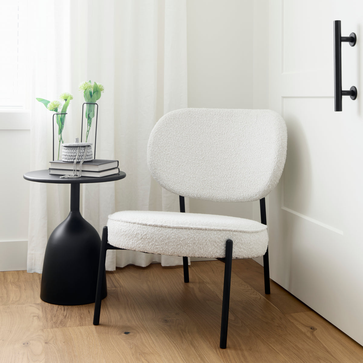 Amelia Cream Boucle Accent Chair