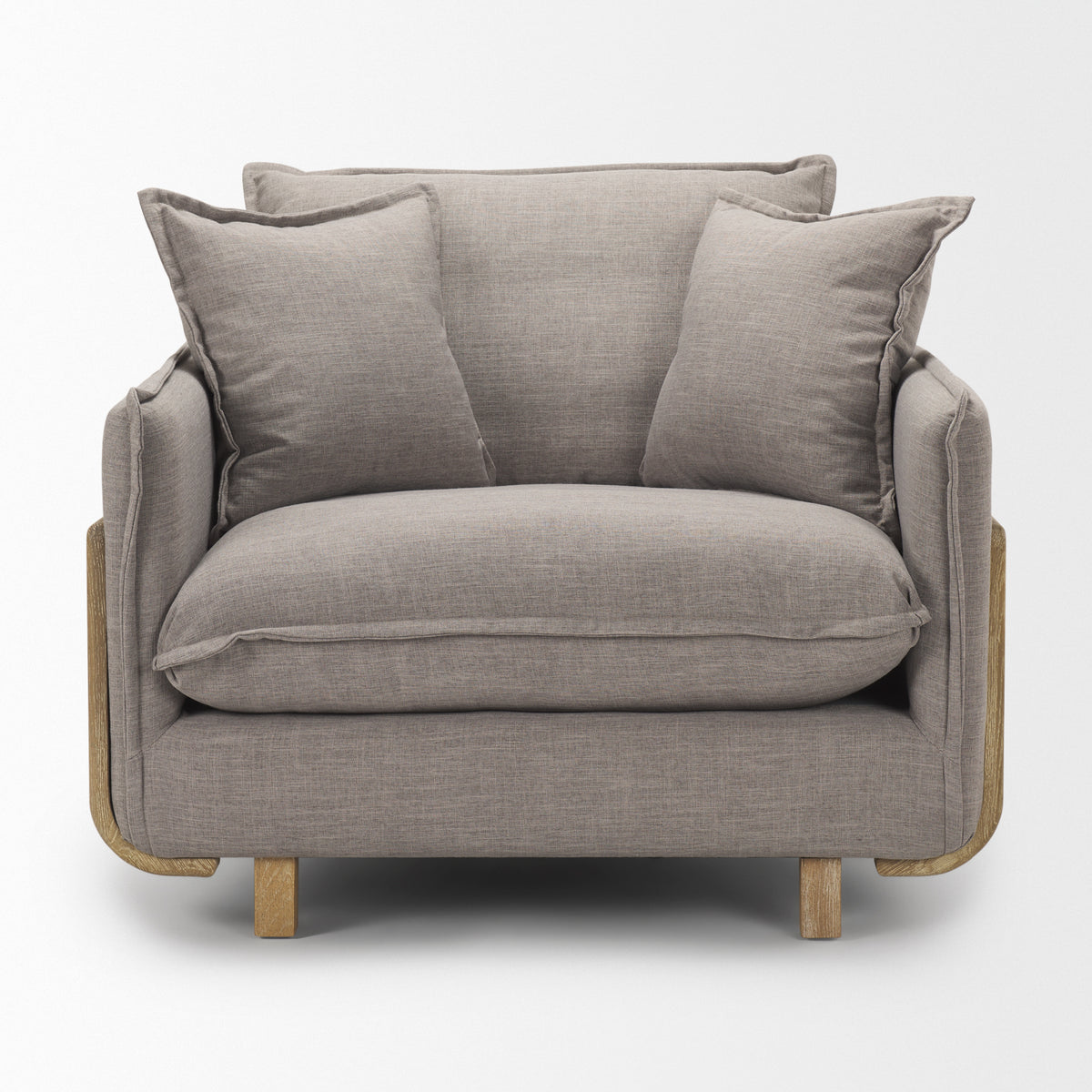 Roy Flint Gray Upholstered Arm Chair