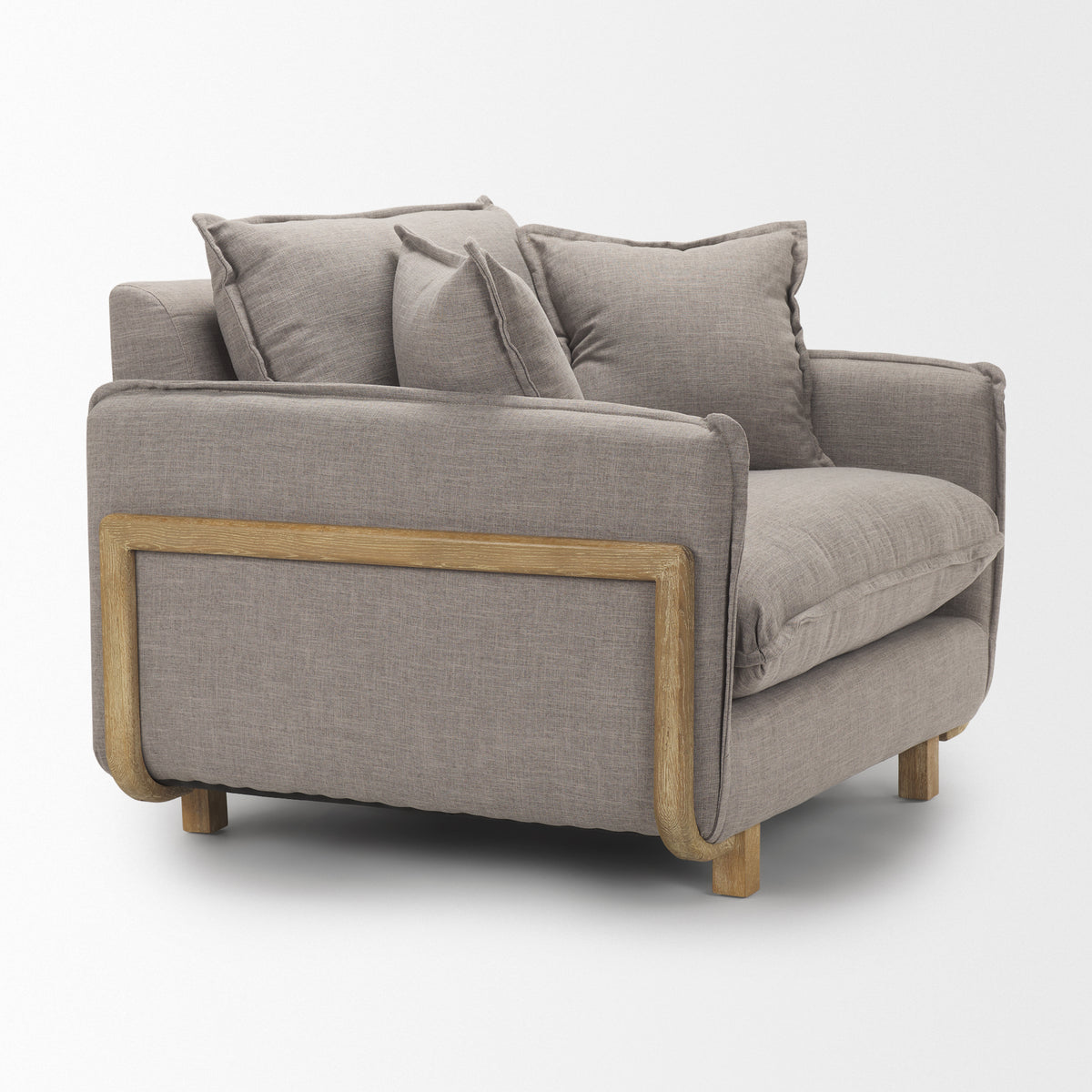 Roy Flint Gray Upholstered Arm Chair