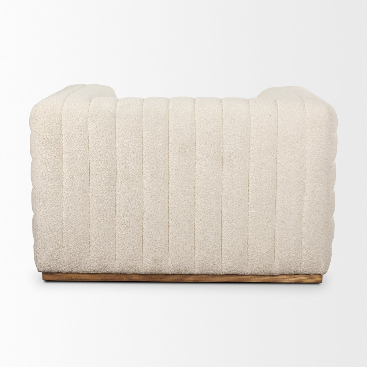 Ricciardo Cream Boucle Channel-Tufted Arm Chair
