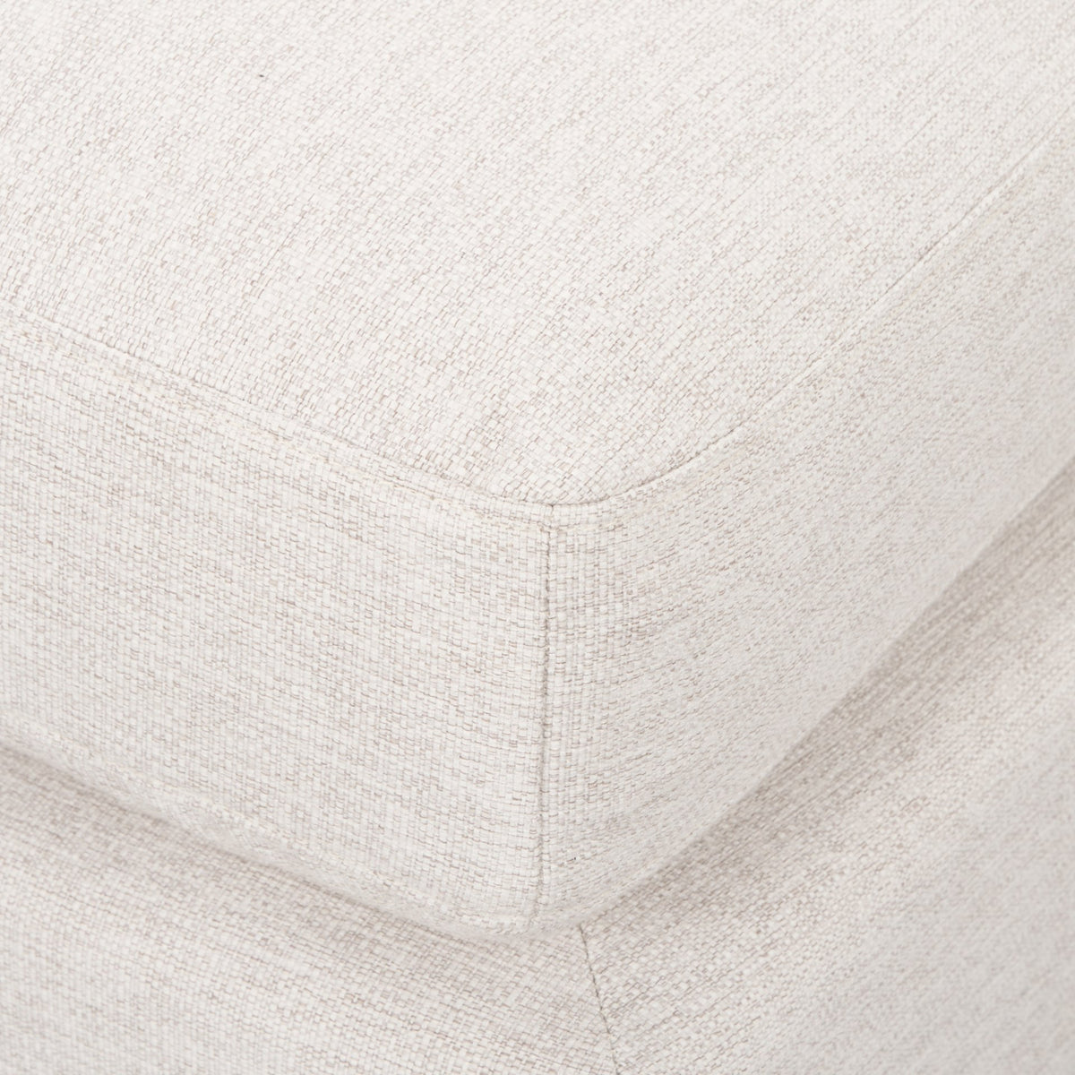 Halston Oatmeal Performance Fabric Large Modular Ottoman