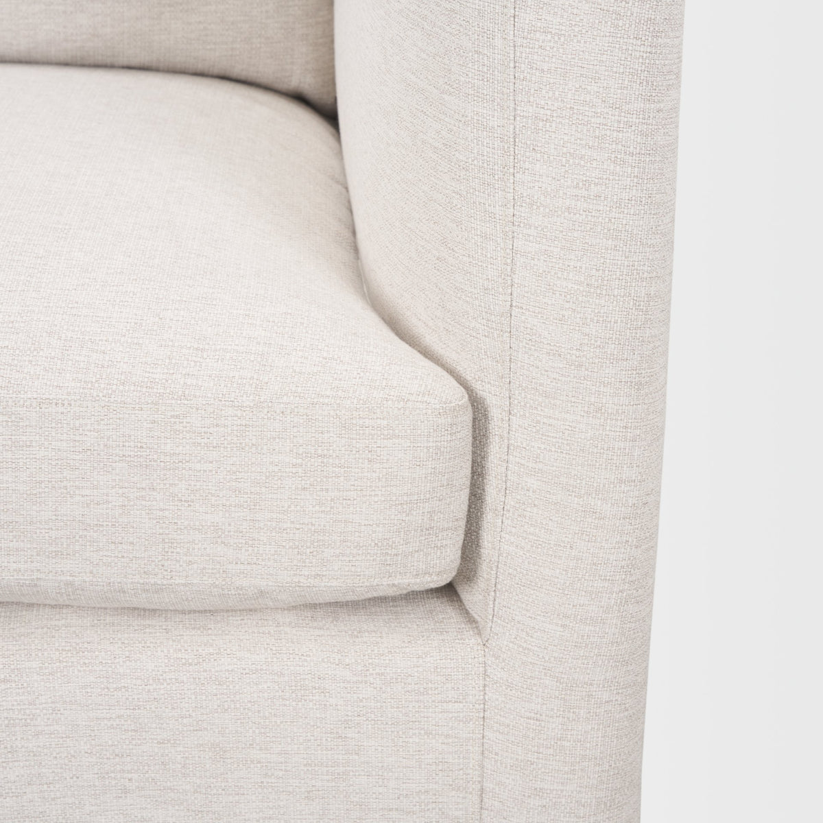 Halston Oatmeal Performance Fabric Right Arm Modular Sectional Piece