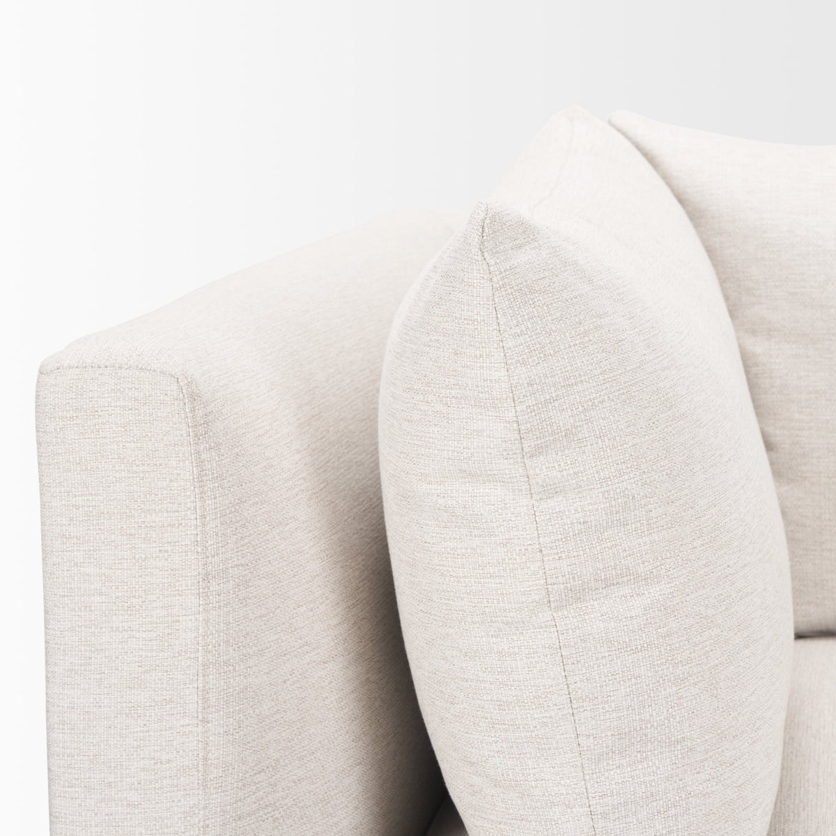 Halston Oatmeal Performance Fabric Corner Modular Sectional Piece