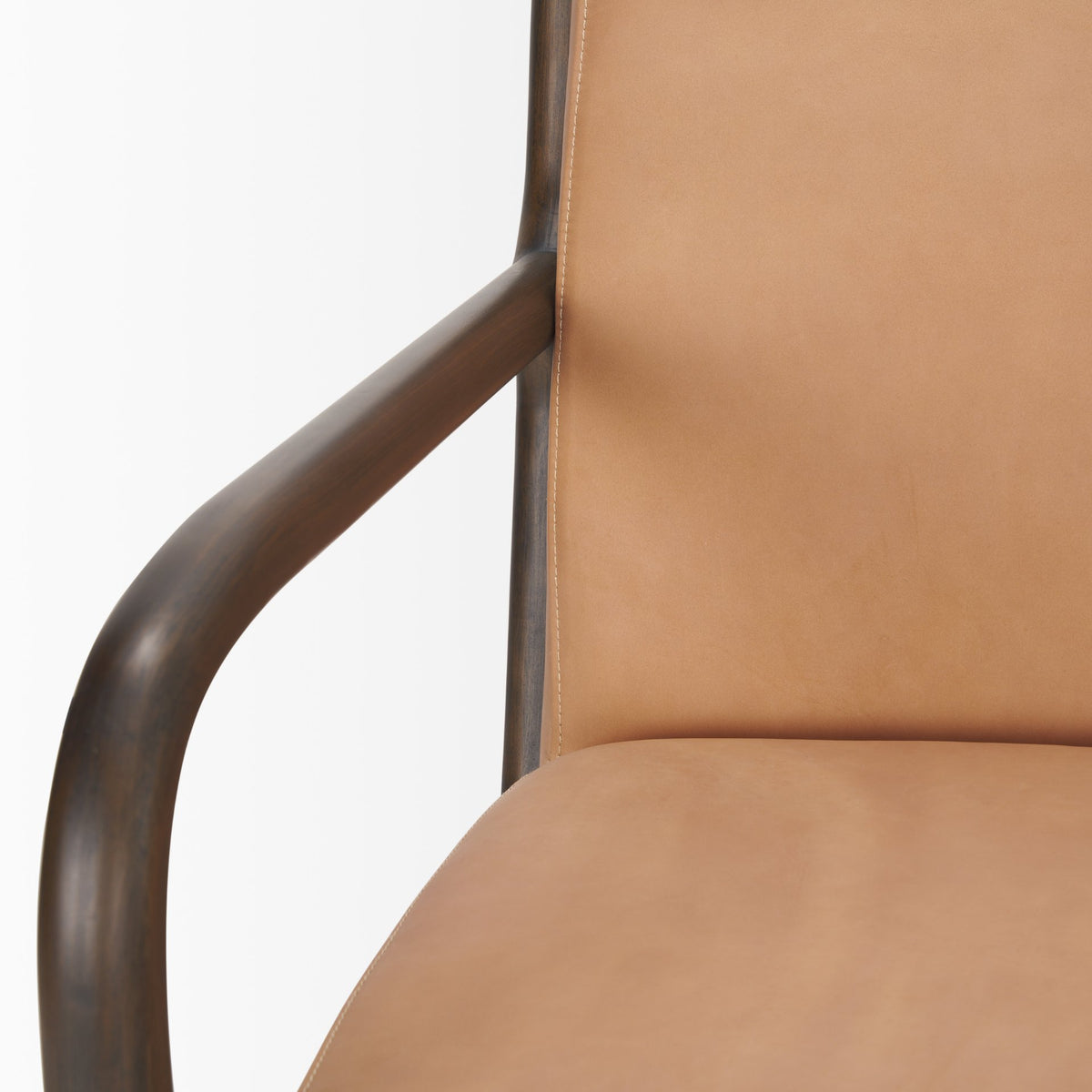 Cashel Tan Genuine Leather Accent Chair