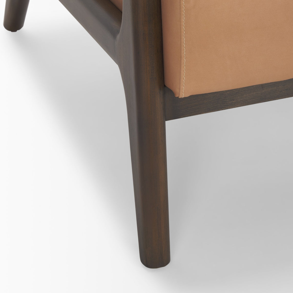Cashel Tan Genuine Leather Accent Chair