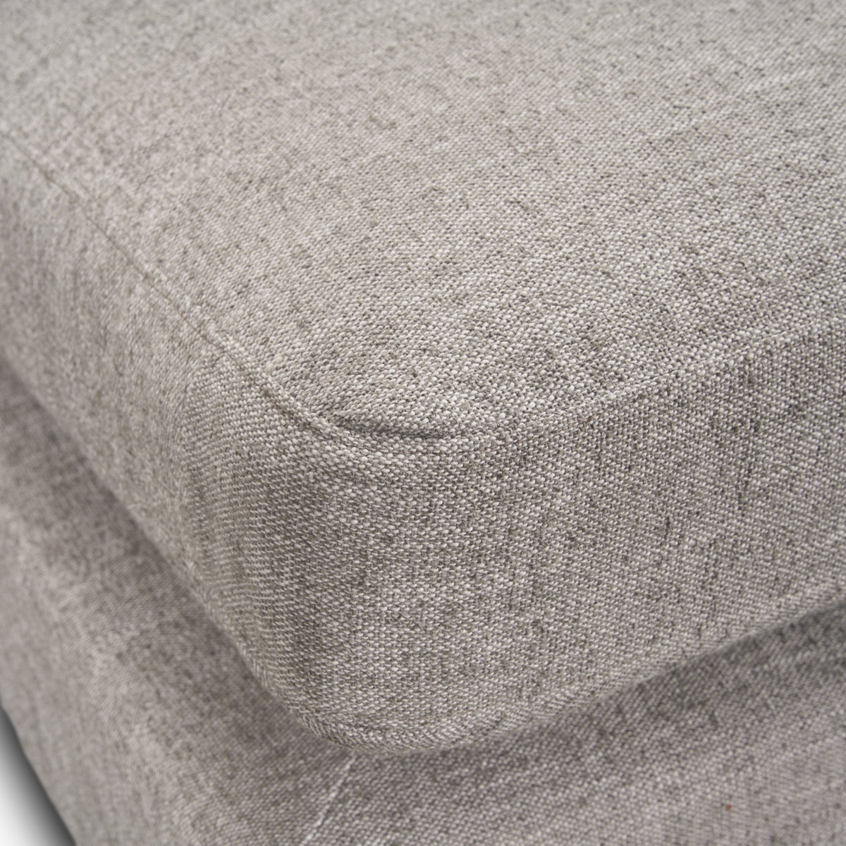 Halston Light Gray Performance Fabric Small Modular Ottoman