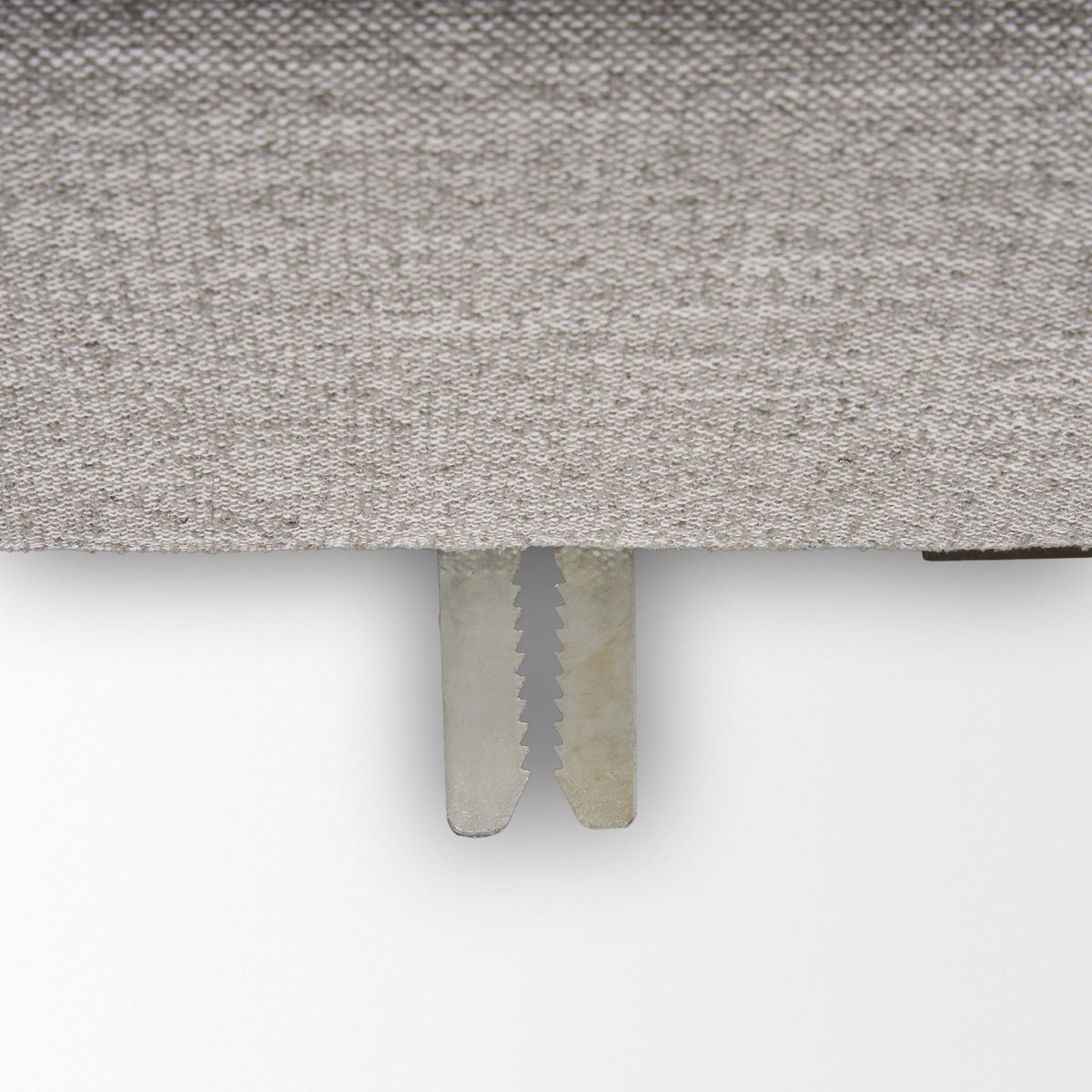 Halston Light Gray Performance Fabric Small Modular Ottoman