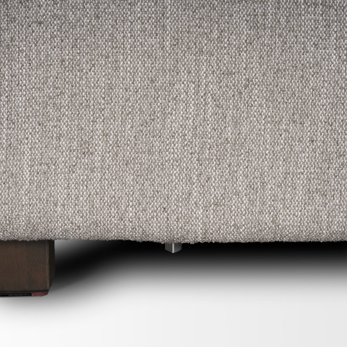 Halston Light Gray Performance Fabric Small Modular Ottoman