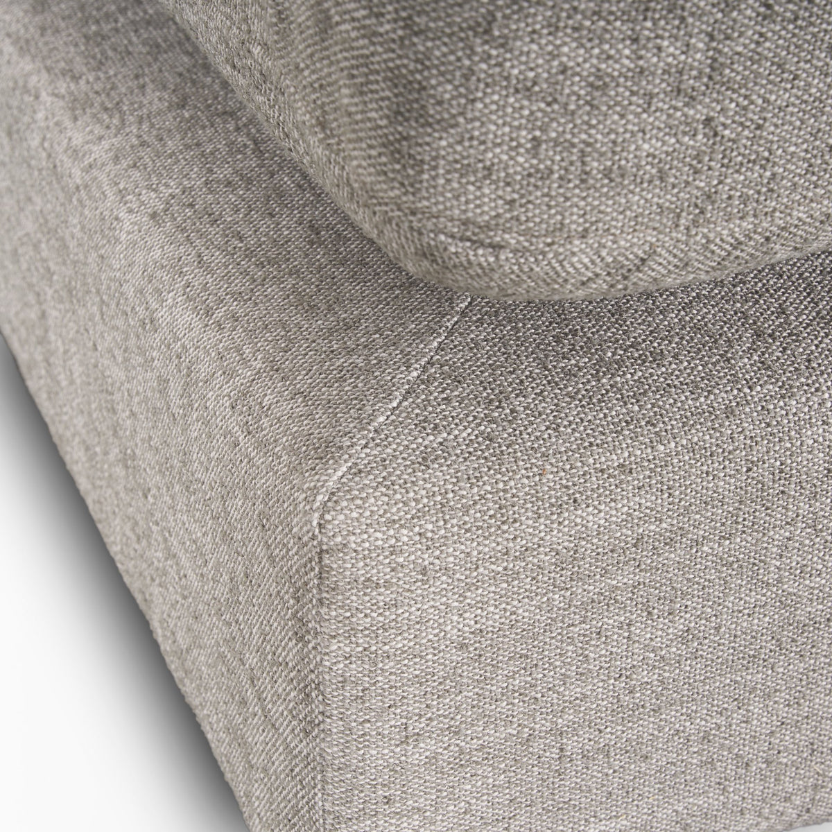 Halston Light Gray Performance Fabric Large Modular Ottoman