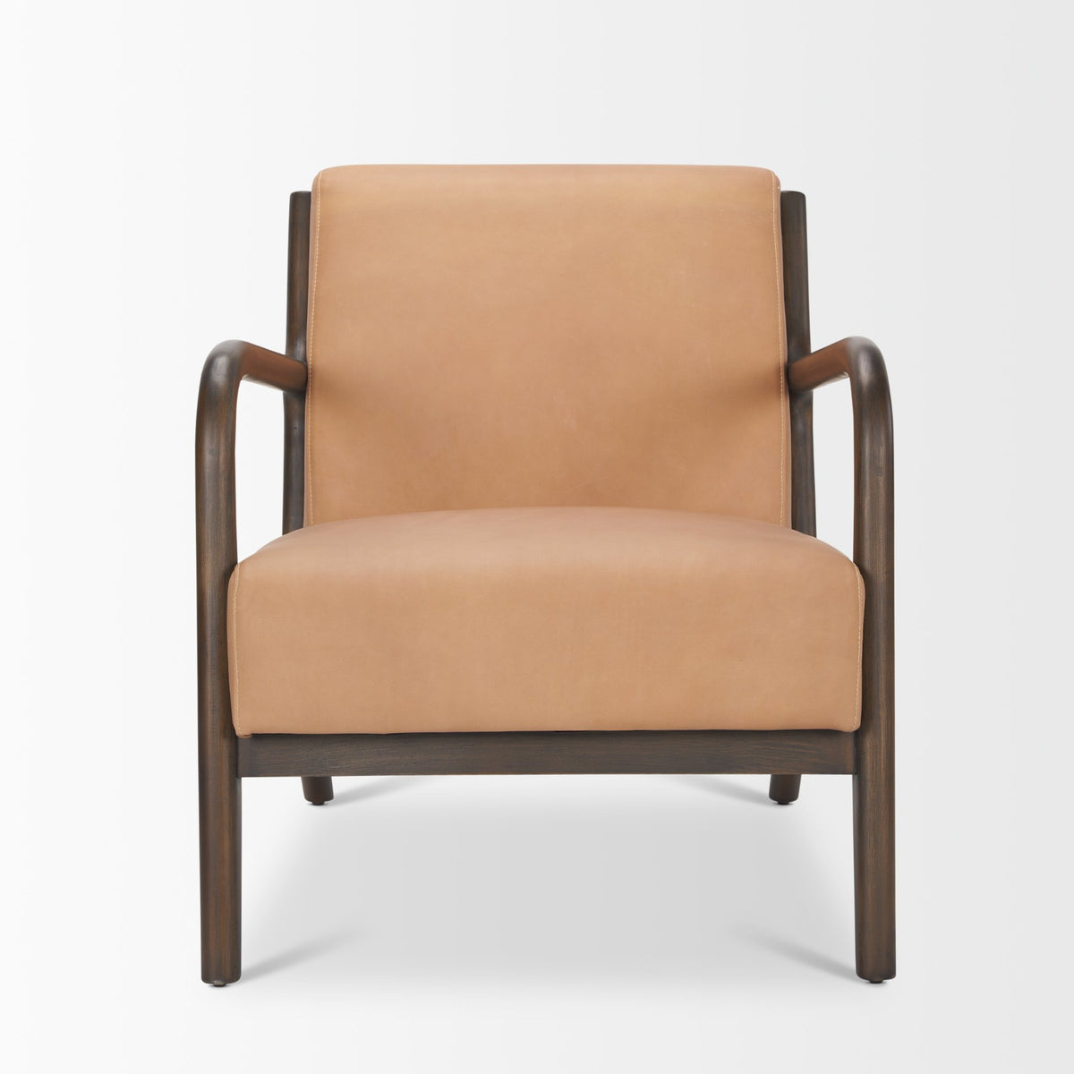 Cashel Tan Genuine Leather Accent Chair