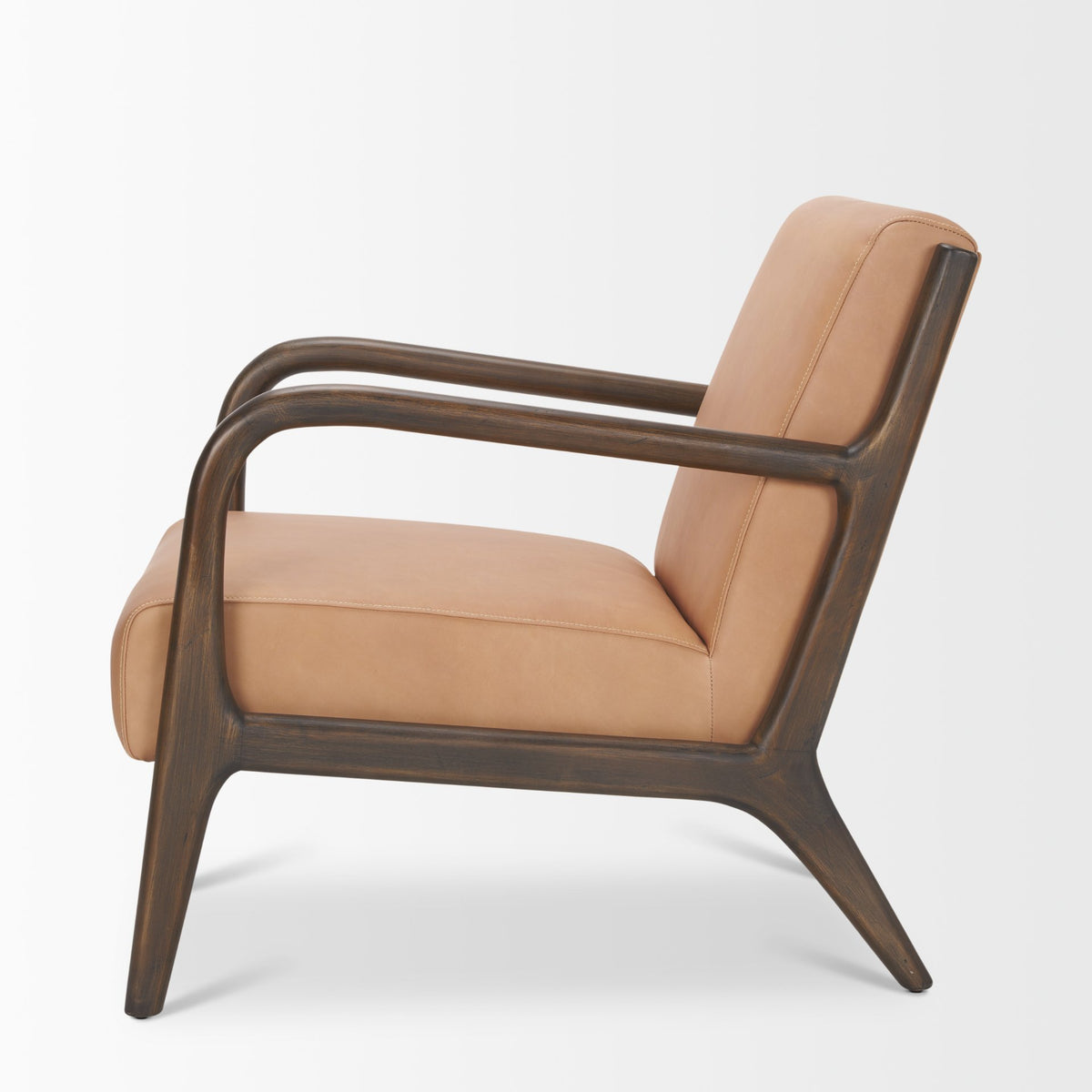 Cashel Tan Genuine Leather Accent Chair