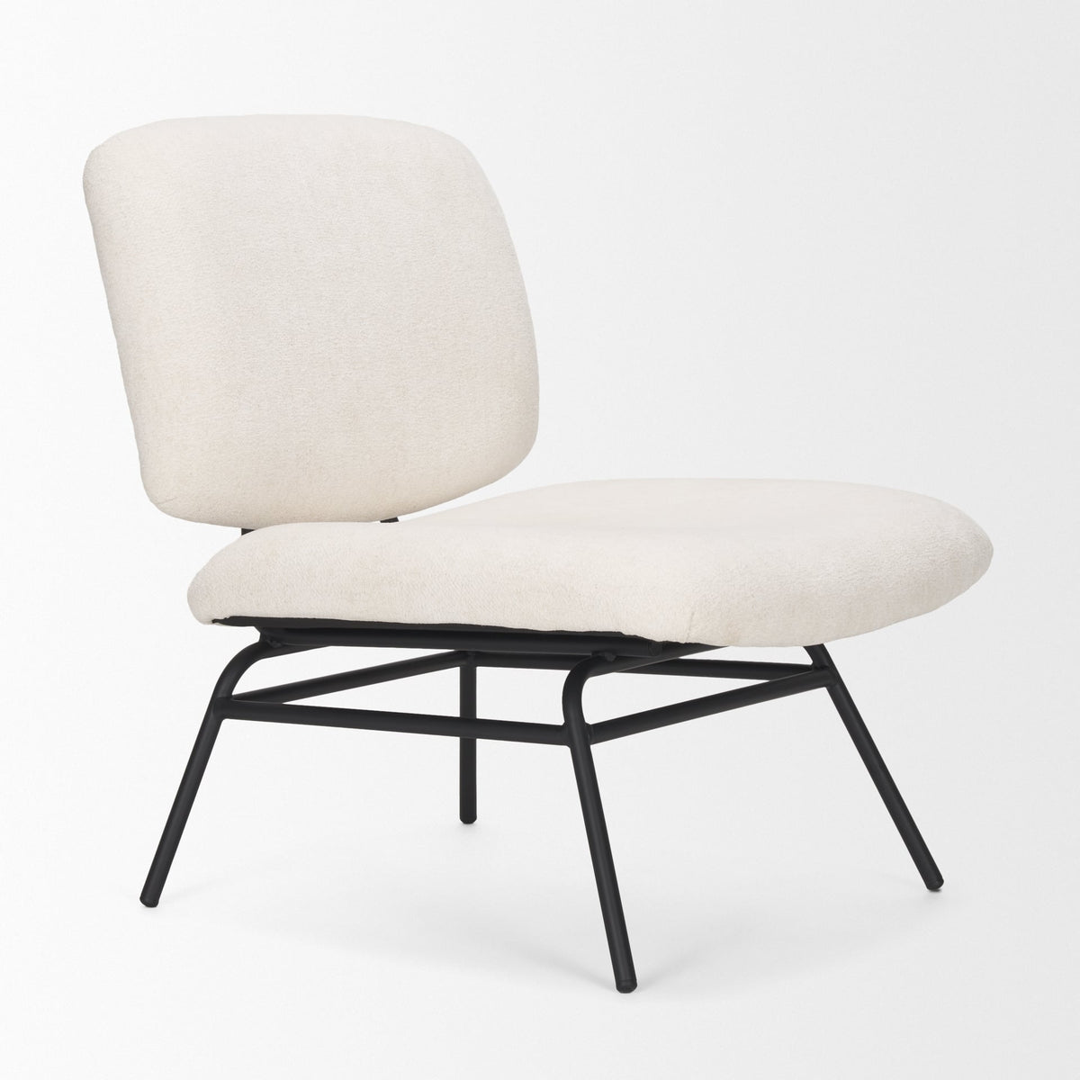 Nora Cream Fabric Accent Chair