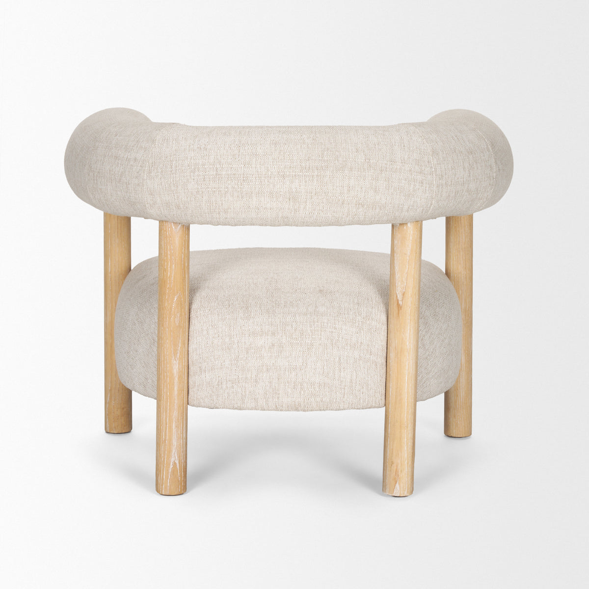 Gianna Oatmeal Fabric Open Back Accent Chair
