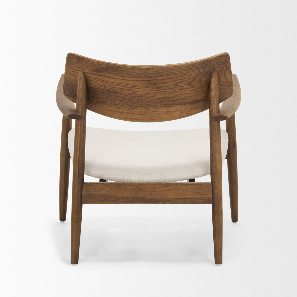 Haggen Medium Oak Cream Fabric Accent Chair