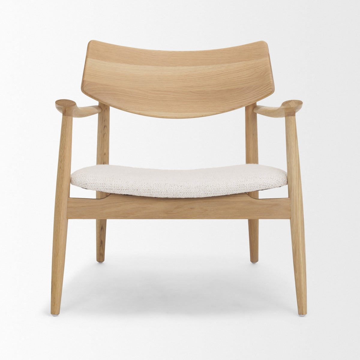 Haggen Light Oak Cream Fabric Accent Chair