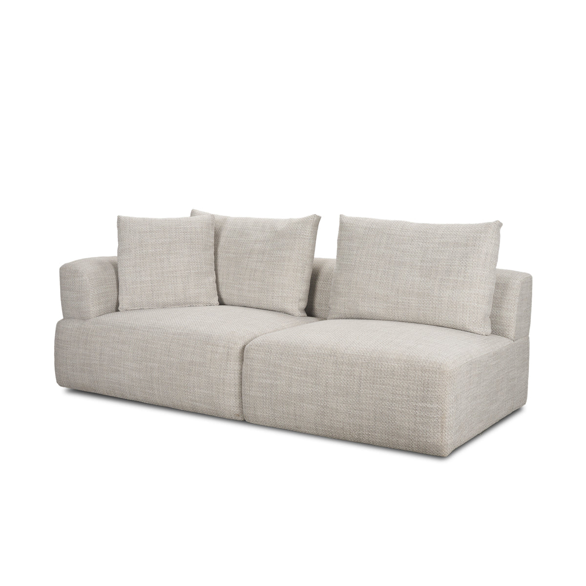 Warner Gray Performance Fabric 2-Piece Long Sofa Set
