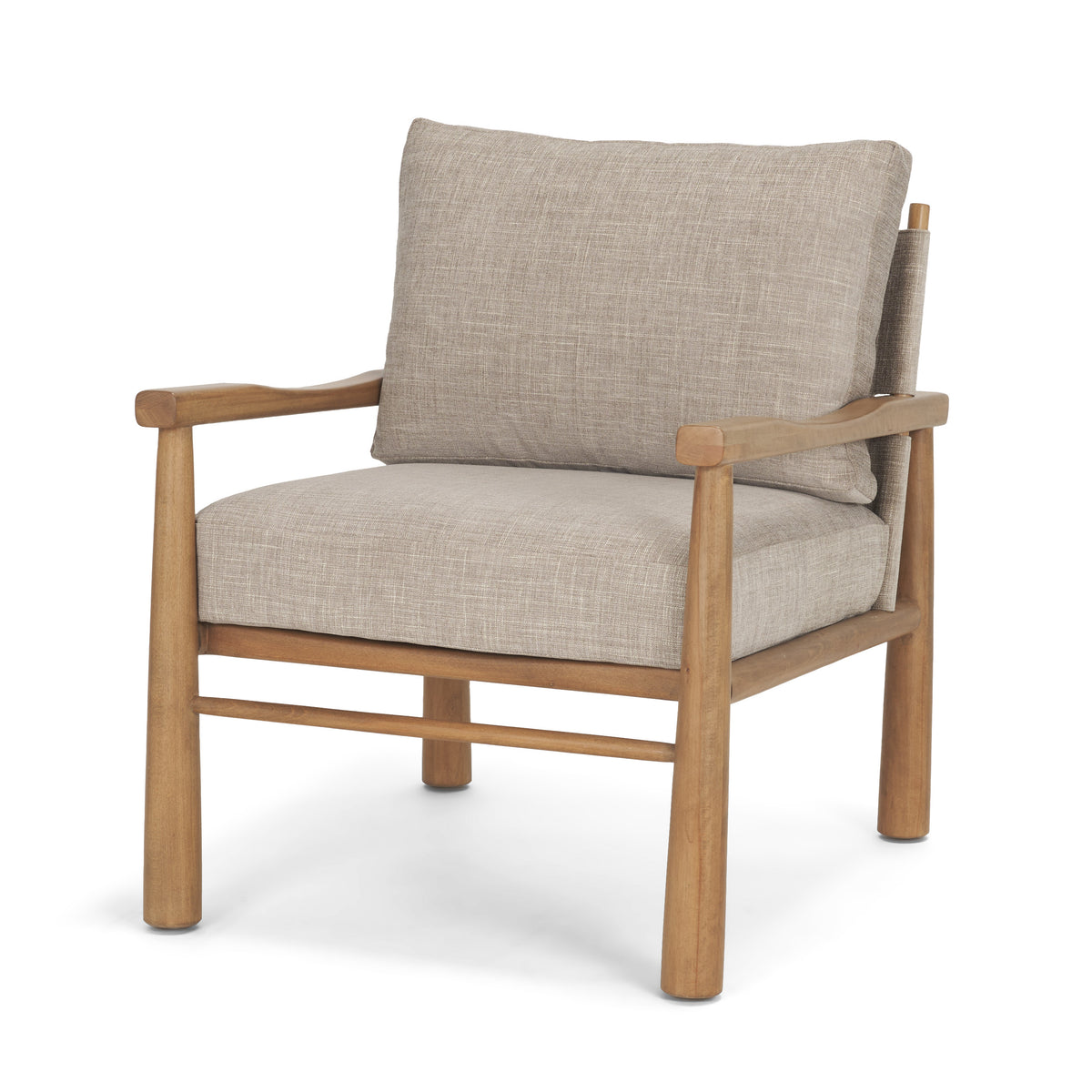 Witton Gray Fabric Slingback Accent Lounge Chair