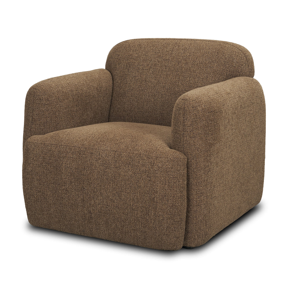 Saga Mocha Textured Plush Upholstered Chair