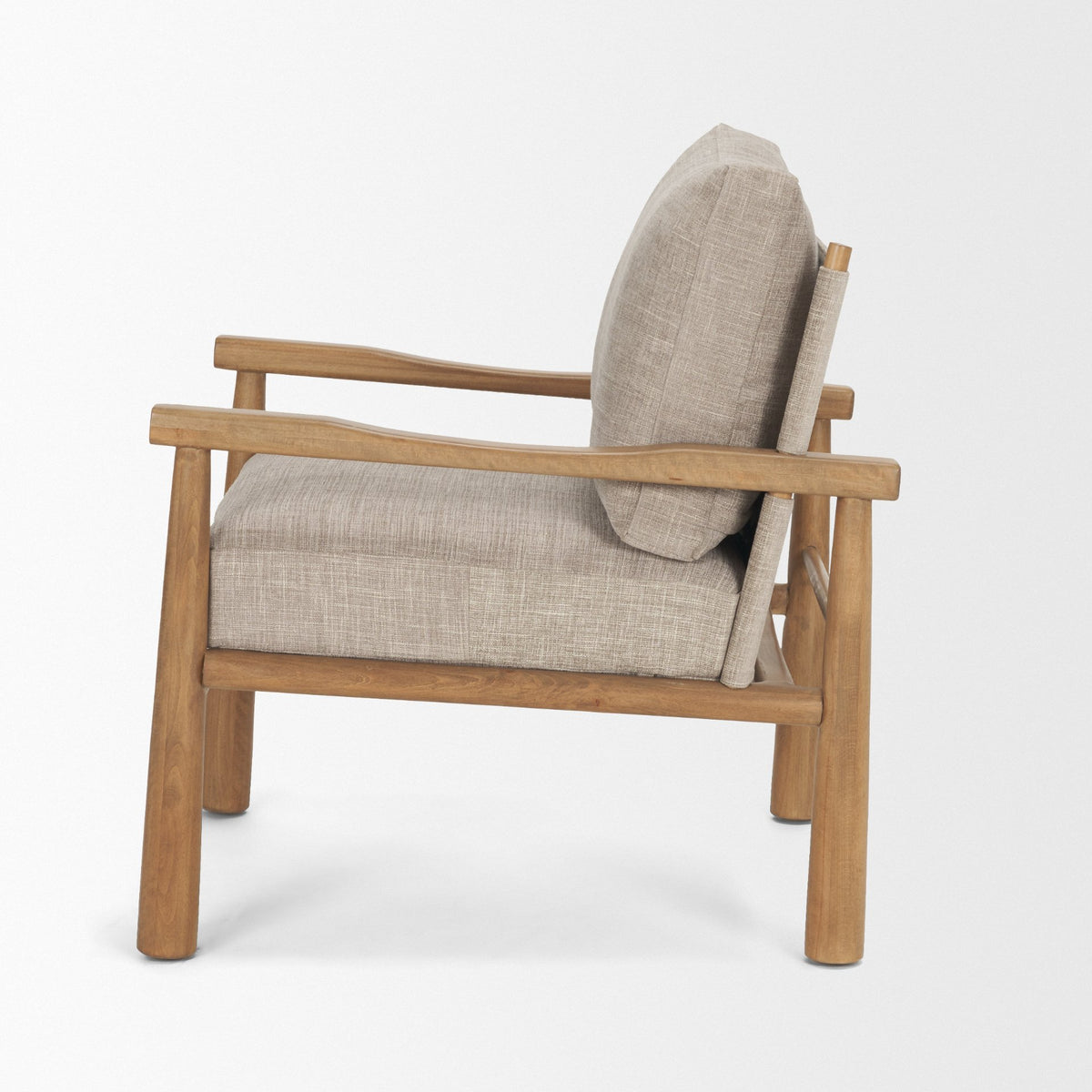 Witton Gray Fabric Slingback Accent Lounge Chair