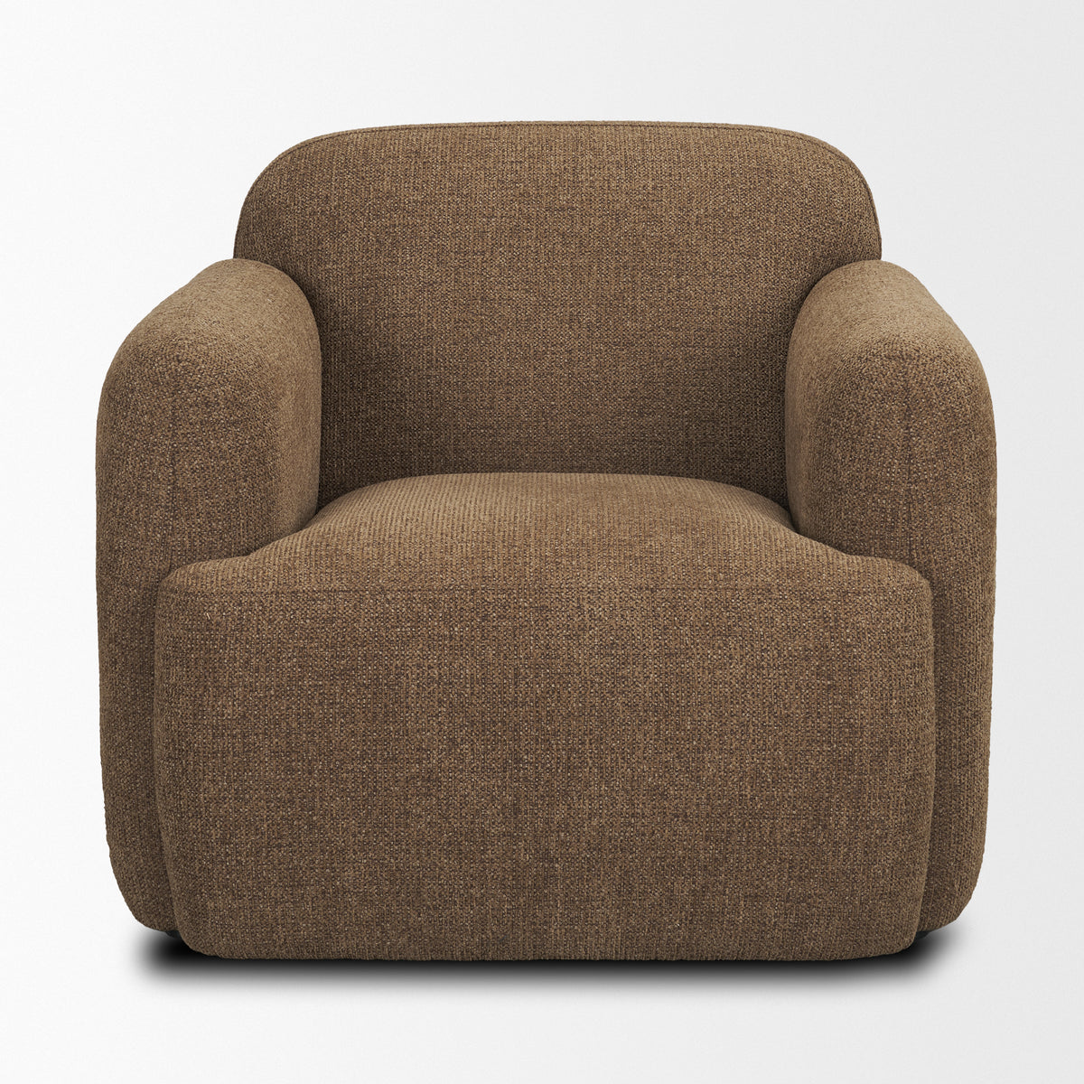 Saga Mocha Textured Plush Upholstered Chair