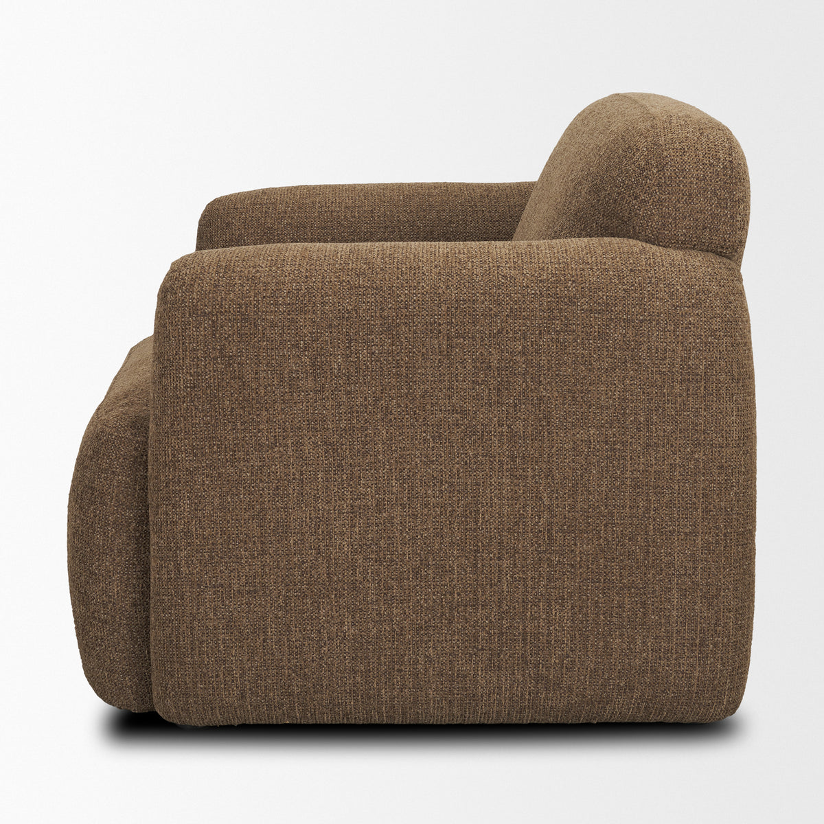 Saga Mocha Textured Plush Upholstered Chair
