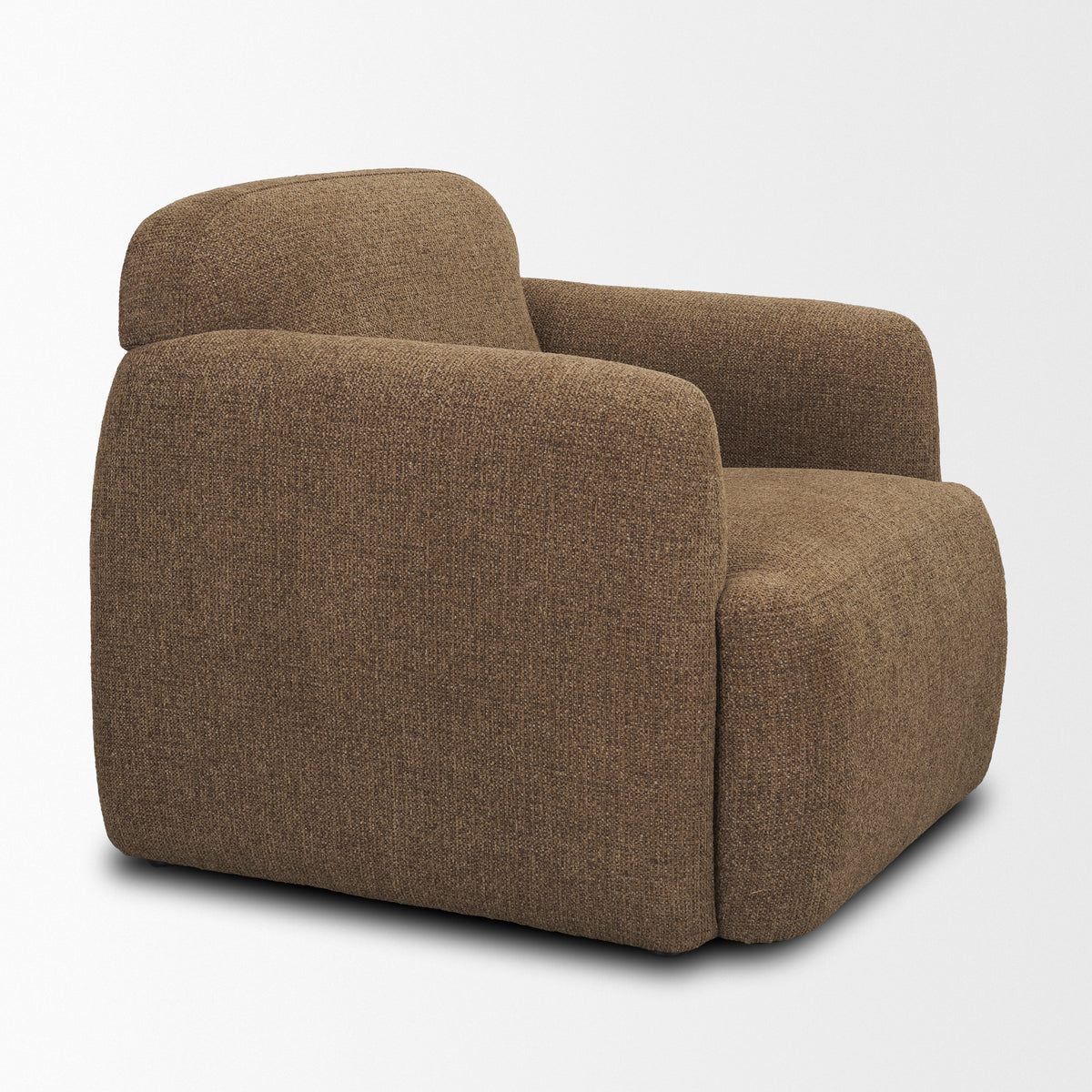 Saga Mocha Textured Plush Upholstered Chair