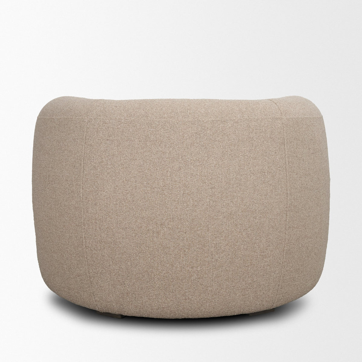Kornelia Mushroom Gray Fabric Barrel Accent Chair